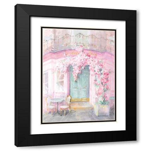 Pastel Paris IV Black Modern Wood Framed Art Print with Double Matting by Nai, Danhui