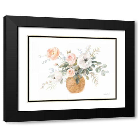 Blooms of Spring I Black Modern Wood Framed Art Print with Double Matting by Nai, Danhui