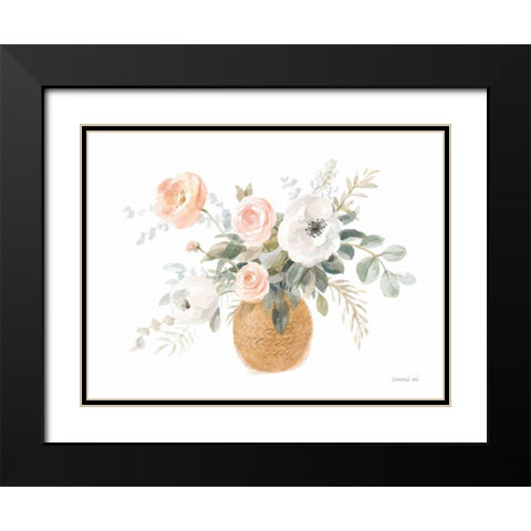 Blooms of Spring I Black Modern Wood Framed Art Print with Double Matting by Nai, Danhui