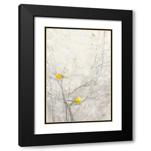 Birds in Trees II Black Modern Wood Framed Art Print with Double Matting by Purinton, Julia