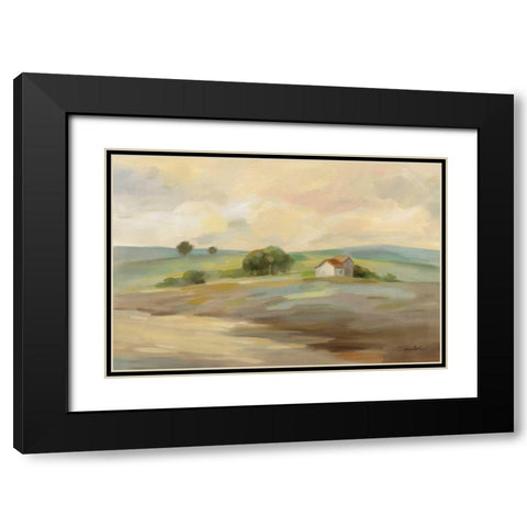 Path to the Farm Black Modern Wood Framed Art Print with Double Matting by Vassileva, Silvia