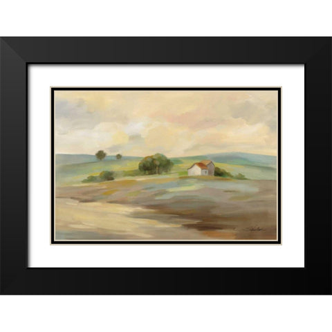 Path to the Farm Black Modern Wood Framed Art Print with Double Matting by Vassileva, Silvia
