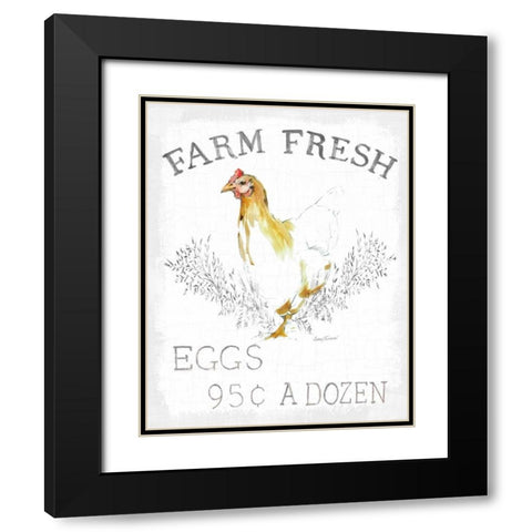 Farm Fresh Enamel v2 Black Modern Wood Framed Art Print with Double Matting by Tillmon, Avery