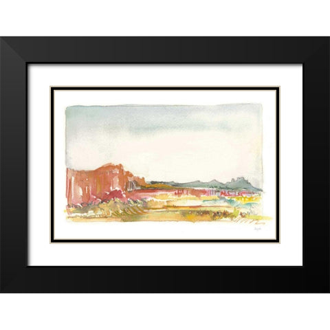 Looking Out Neutral Black Modern Wood Framed Art Print with Double Matting by Rice, Kristy