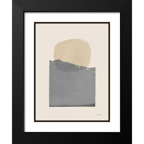 Buoyant Neutral Black Modern Wood Framed Art Print with Double Matting by Schick, Mike