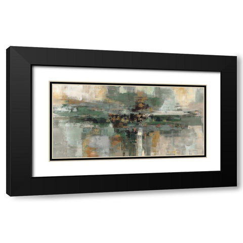Morning Fjord Rifle Green Black Modern Wood Framed Art Print with Double Matting by Vassileva, Silvia