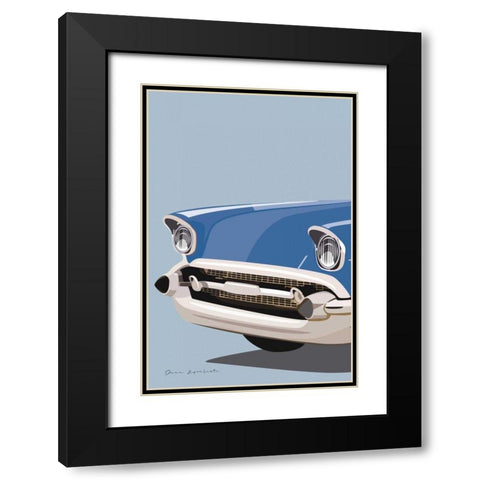 American Vintage Car II Black Modern Wood Framed Art Print with Double Matting by Escalante, Omar