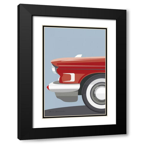 American Vintage Car III Black Modern Wood Framed Art Print with Double Matting by Escalante, Omar