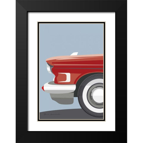 American Vintage Car III Black Modern Wood Framed Art Print with Double Matting by Escalante, Omar