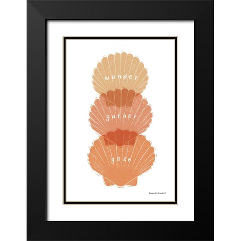 Beachcomber VI Black Modern Wood Framed Art Print with Double Matting by Snowdon, Alexandra