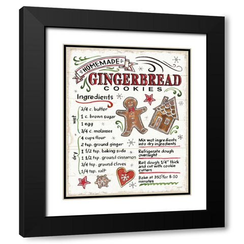 Christmas Treats VI Black Modern Wood Framed Art Print with Double Matting by Tavoletti, Anne