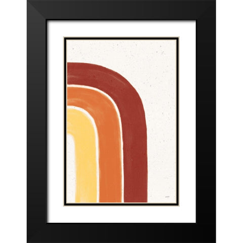 Fall Rainbow I Black Modern Wood Framed Art Print with Double Matting by York, Leah