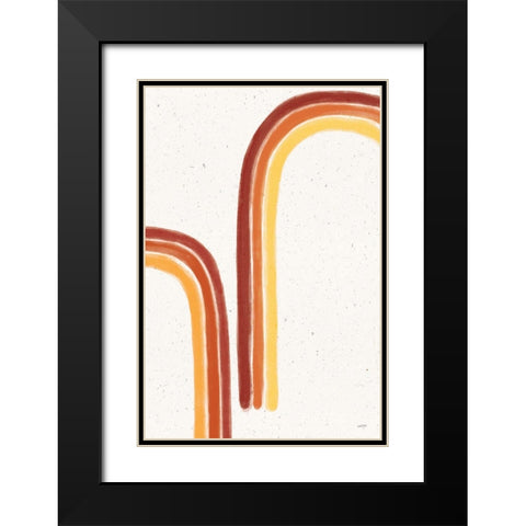 Fall Rainbow II Black Modern Wood Framed Art Print with Double Matting by York, Leah