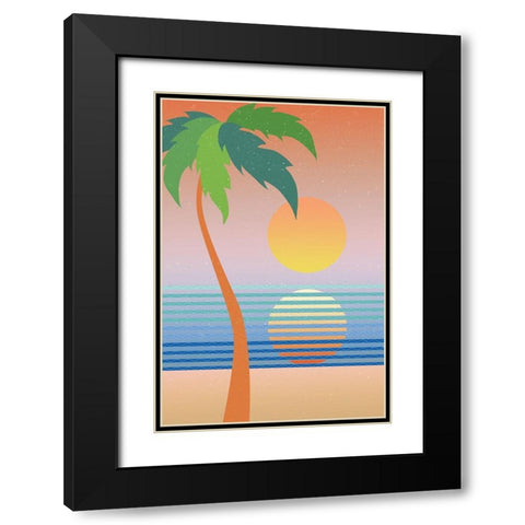 Paradise No Words Black Modern Wood Framed Art Print with Double Matting by Wild Apple Portfolio