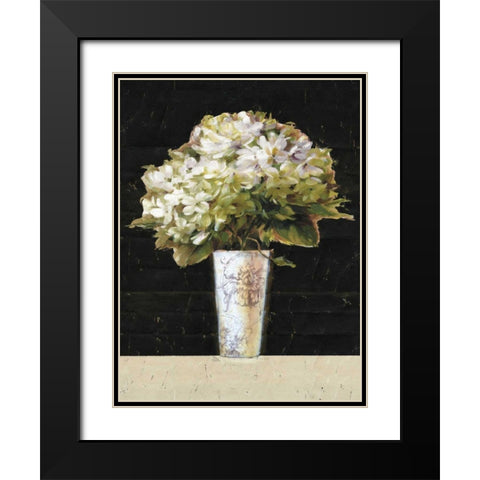 Marche de Fleurs Bouquet Black Black Modern Wood Framed Art Print with Double Matting by Audit, Lisa