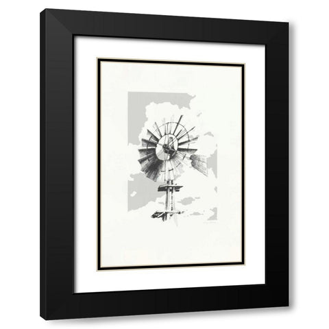 Texas Wind Neutral Black Modern Wood Framed Art Print with Double Matting by Tillmon, Avery