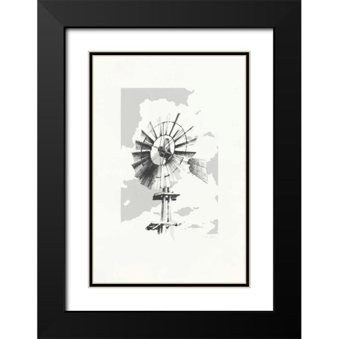 Texas Wind Neutral Black Modern Wood Framed Art Print with Double Matting by Tillmon, Avery