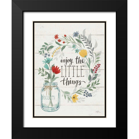 Blooming Thoughts II Wall Hanging Black Modern Wood Framed Art Print with Double Matting by Penner, Janelle