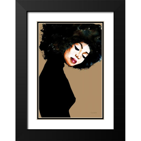 Soul Black Modern Wood Framed Art Print with Double Matting by Charro, Mercedes Lopez
