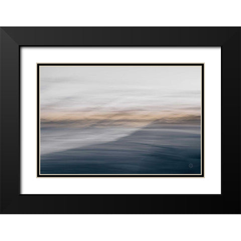 Waves Move Me III Black Modern Wood Framed Art Print with Double Matting by Larson, Nathan