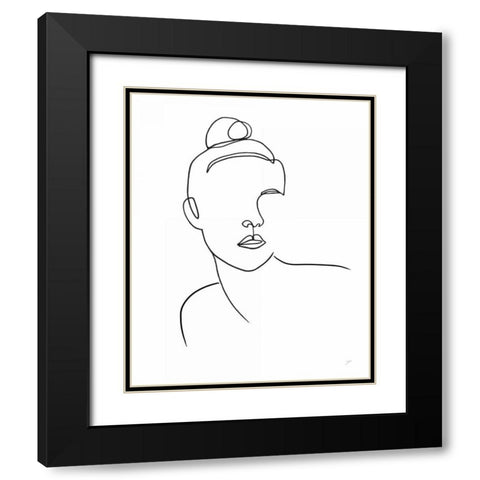 Her Black Modern Wood Framed Art Print with Double Matting by Panganiban, Karyn