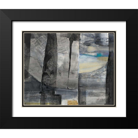 Cracks in the Wall Black Modern Wood Framed Art Print with Double Matting by Hristova, Albena