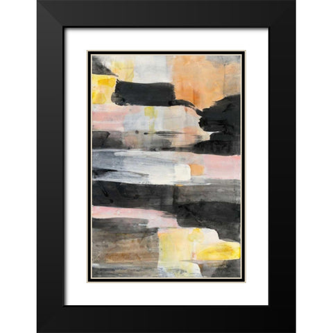 Break of Day Black Modern Wood Framed Art Print with Double Matting by Hristova, Albena