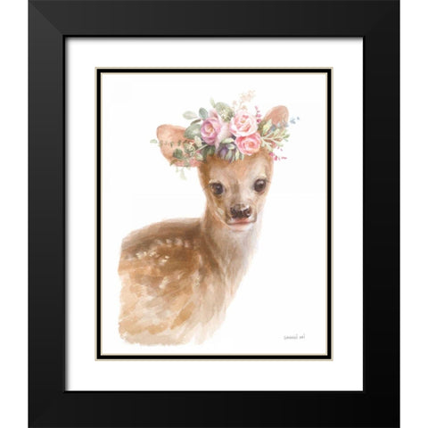 Wild for Flowers I Black Modern Wood Framed Art Print with Double Matting by Nai, Danhui