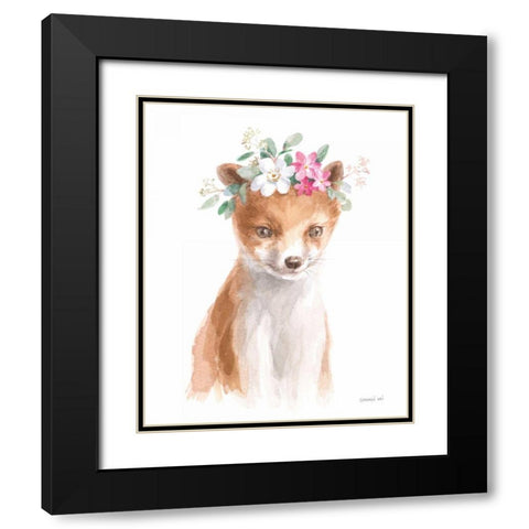 Wild for Flowers III Black Modern Wood Framed Art Print with Double Matting by Nai, Danhui