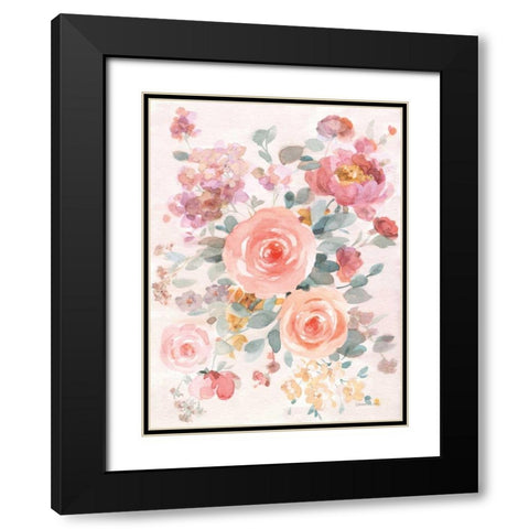 September Blooming I Black Modern Wood Framed Art Print with Double Matting by Nai, Danhui