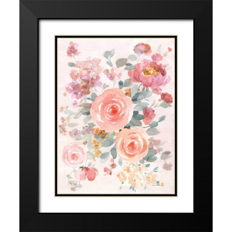 September Blooming I Black Modern Wood Framed Art Print with Double Matting by Nai, Danhui