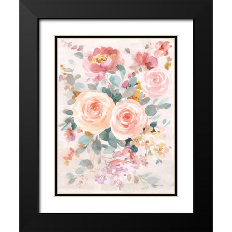 September Blooming II Black Modern Wood Framed Art Print with Double Matting by Nai, Danhui