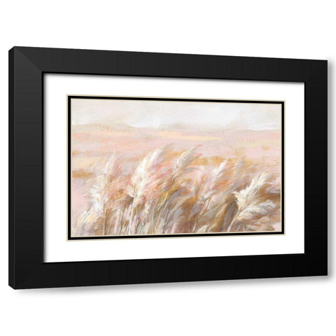 Prairie Grasses Black Modern Wood Framed Art Print with Double Matting by Nai, Danhui