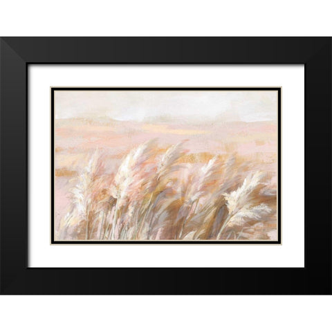 Prairie Grasses Black Modern Wood Framed Art Print with Double Matting by Nai, Danhui