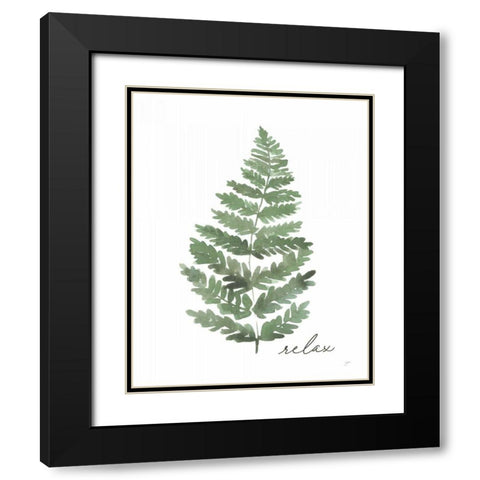 Relax Black Modern Wood Framed Art Print with Double Matting by Panganiban, Karyn