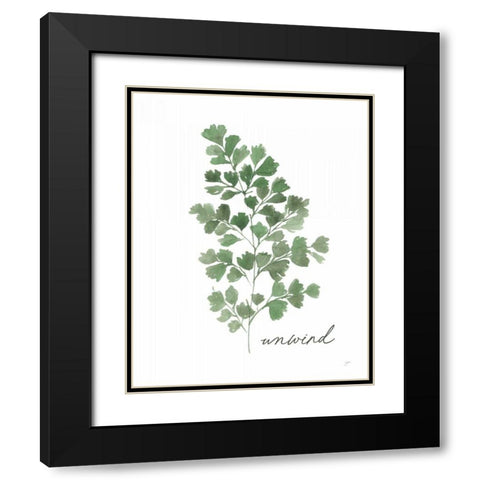 Unwind Black Modern Wood Framed Art Print with Double Matting by Panganiban, Karyn