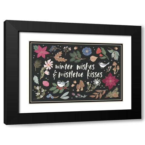 Winter Spirit I Dark Black Modern Wood Framed Art Print with Double Matting by Marshall, Laura