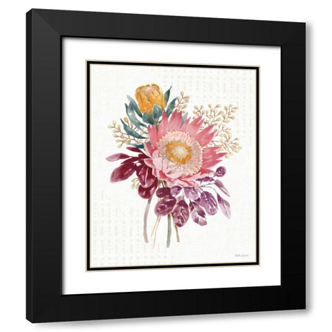 Petal Passion VI Black Modern Wood Framed Art Print with Double Matting by Grove, Beth