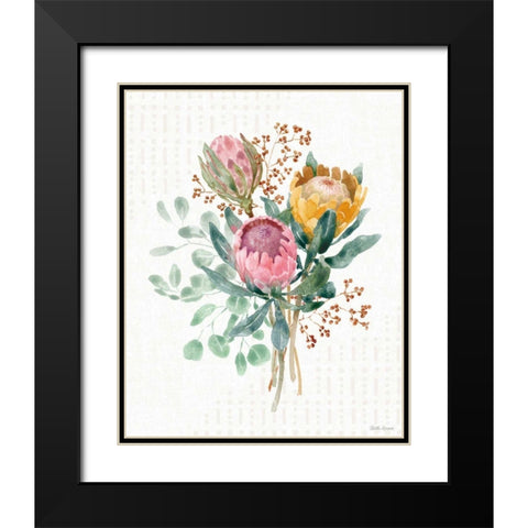 Petal Passion VII Black Modern Wood Framed Art Print with Double Matting by Grove, Beth