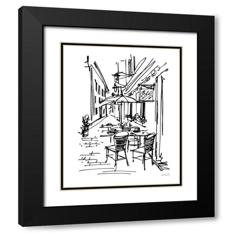 Cafe Sketch II Black Modern Wood Framed Art Print with Double Matting by Tavoletti, Anne