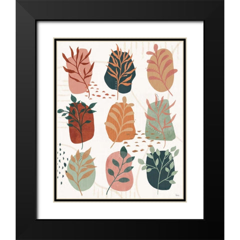 Abstract Blossom VIII Black Modern Wood Framed Art Print with Double Matting by Charron, Veronique