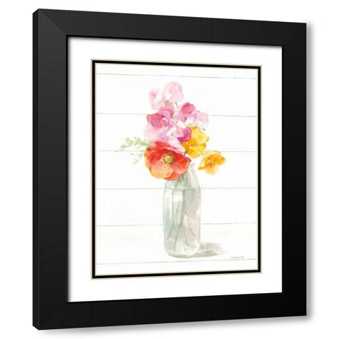 Homegrown Summer V Black Modern Wood Framed Art Print with Double Matting by Nai, Danhui