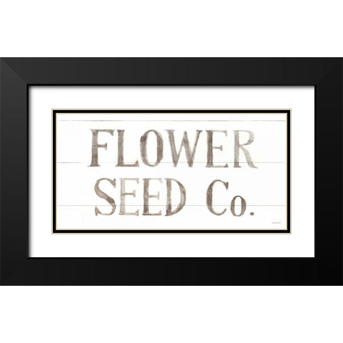 Homegrown Summer Sign III Black Modern Wood Framed Art Print with Double Matting by Nai, Danhui