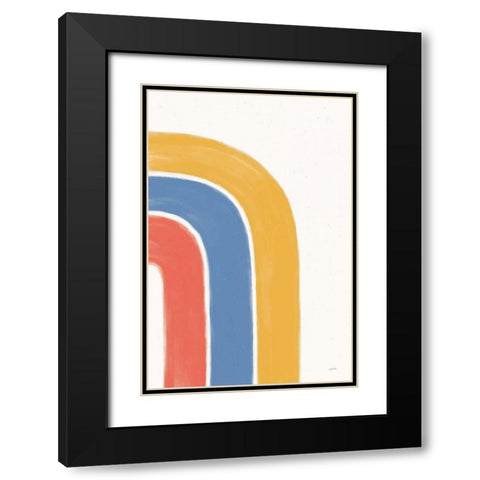 Bright Rainbow I Black Modern Wood Framed Art Print with Double Matting by York, Leah