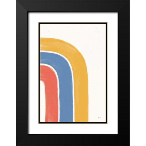 Bright Rainbow I Black Modern Wood Framed Art Print with Double Matting by York, Leah