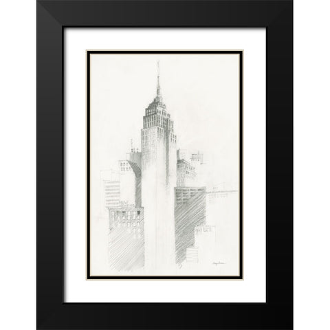 City Sketch I Black Modern Wood Framed Art Print with Double Matting by Tillmon, Avery