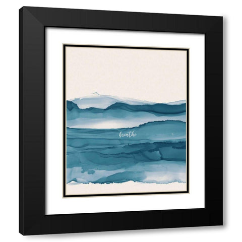 Coastal Ink I Eventide Crop I Breathe Black Modern Wood Framed Art Print with Double Matting by Paschke, Chris