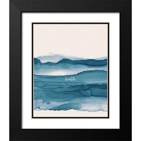 Coastal Ink I Eventide Crop I Breathe Black Modern Wood Framed Art Print with Double Matting by Paschke, Chris