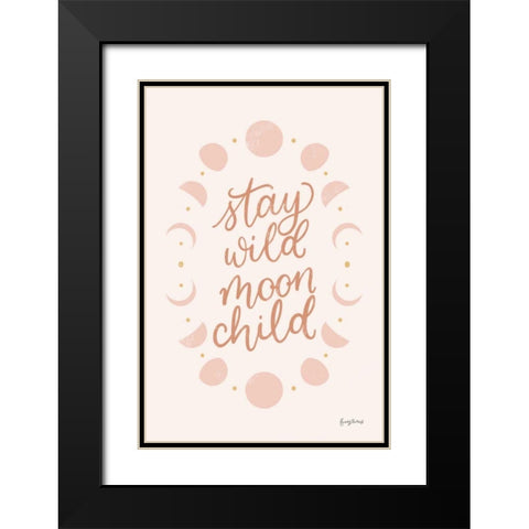 Pink Celestial Boho II Black Modern Wood Framed Art Print with Double Matting by Thorns, Becky