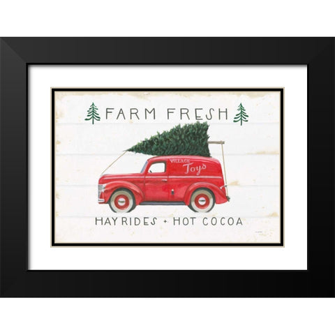 Christmas Farm VI Black Modern Wood Framed Art Print with Double Matting by Wiens, James